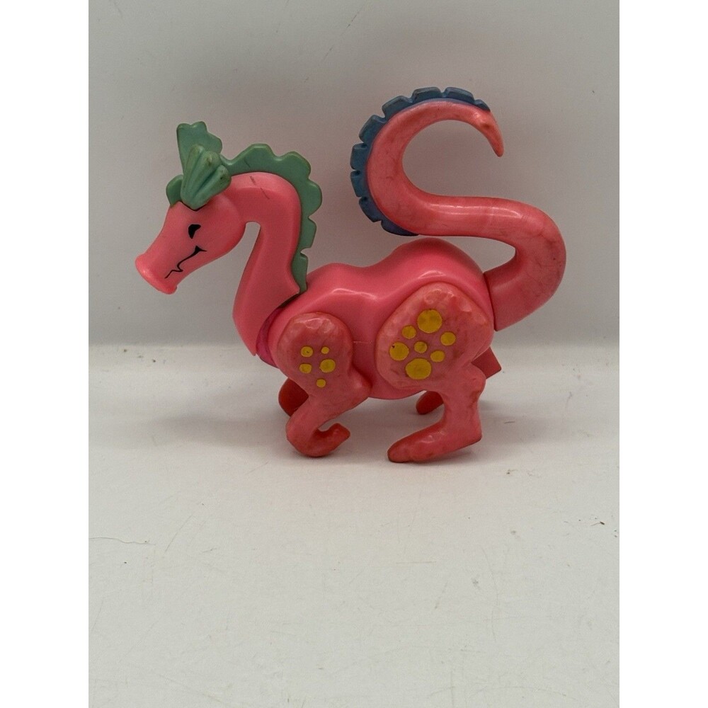 Vintage 1974 Fisher Price LittlePeople Pink Dragon (Castle Play Set) W/Both Ears